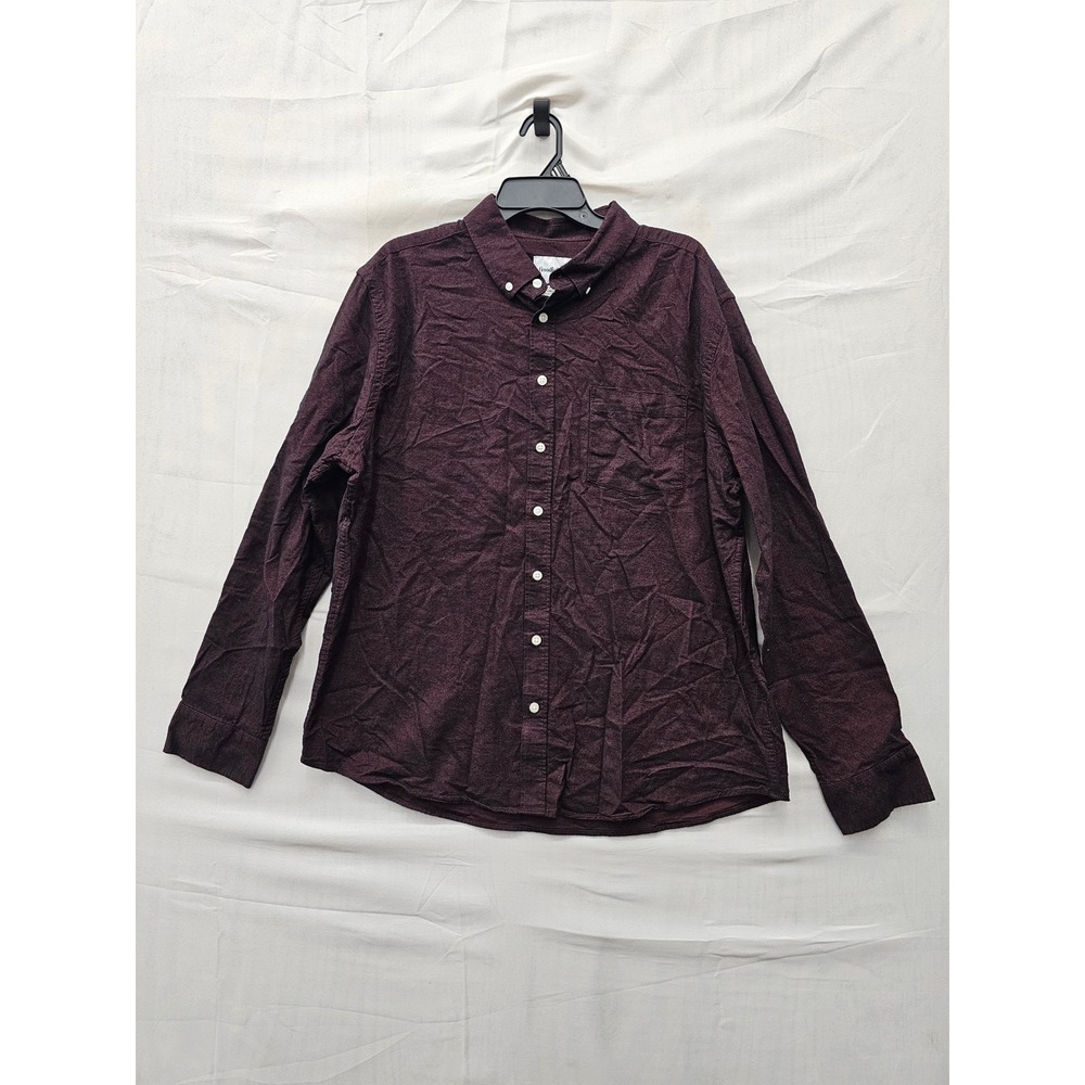 Goodfellow & Co Mens Every Wear Oxford Button Up Shirt Red Cotton Size XL
